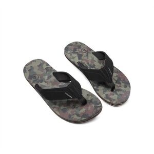NWT Men's Volcom Victor Sandals Camo Flip Flops Water Friendly Comfort - Size 10